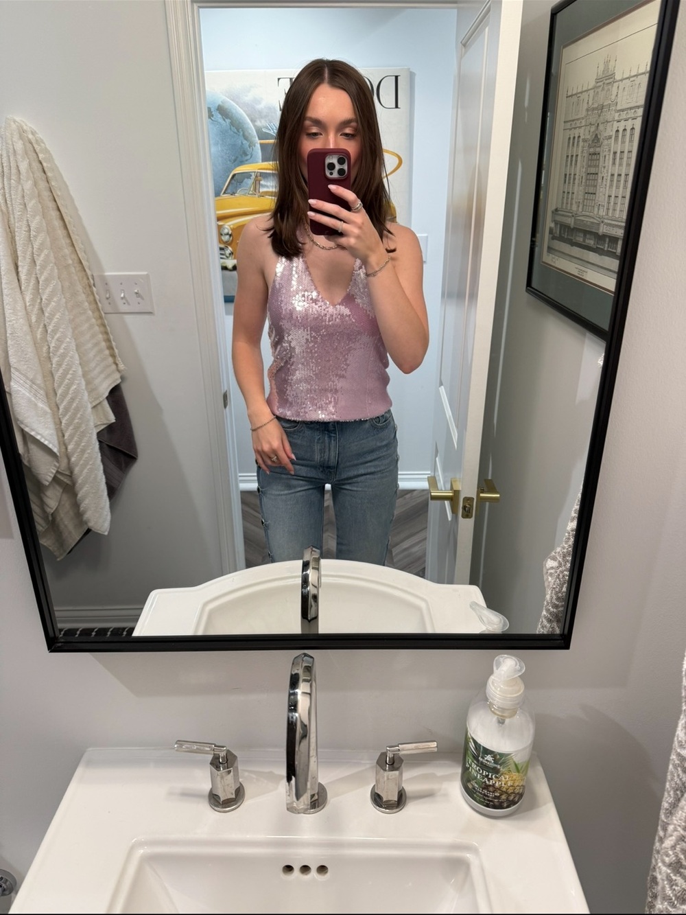 ROTATE BIRGER CHRISTENSEN Kia Sequined Halterneck Top